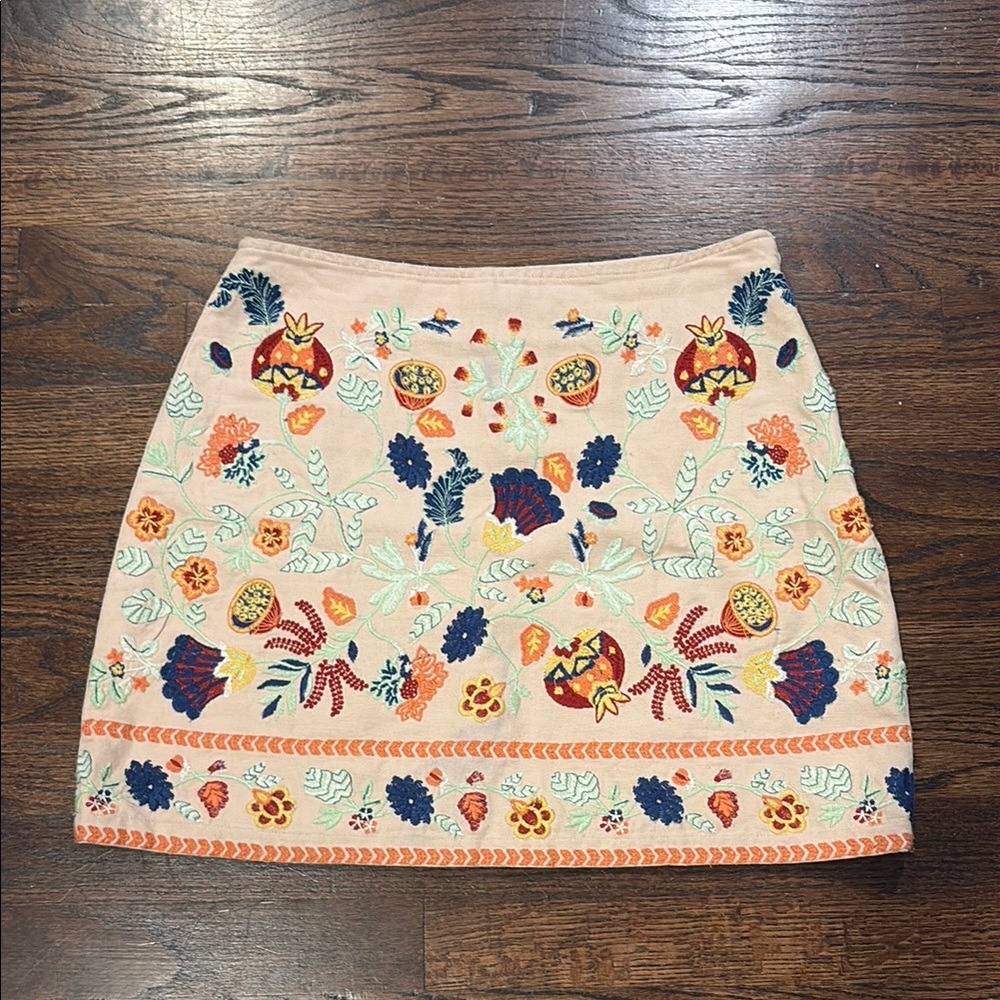 Urban Outfitters | Embroidered Mini Skirt
